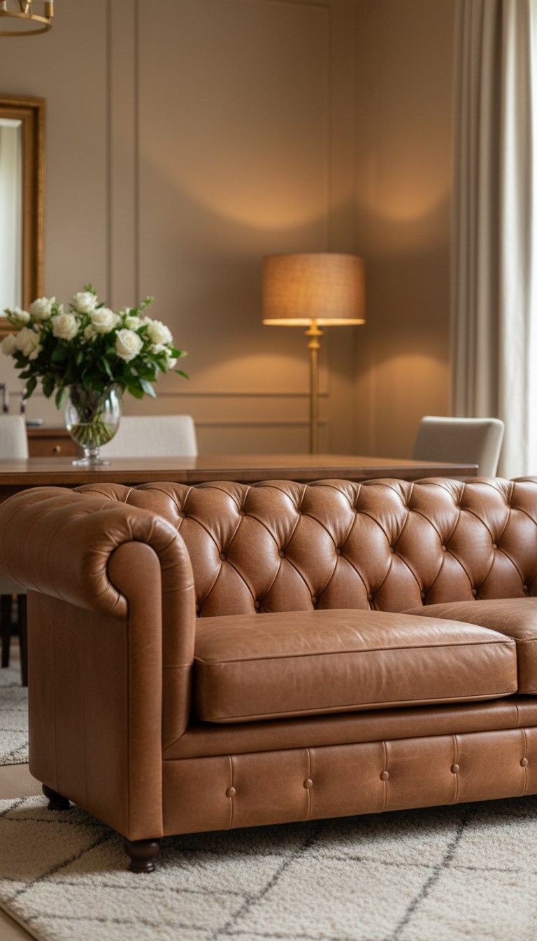 Cómo elegir el tipo de pata ideal para tu silla Chesterfield sin sacrificar la comodidad en el comedor
