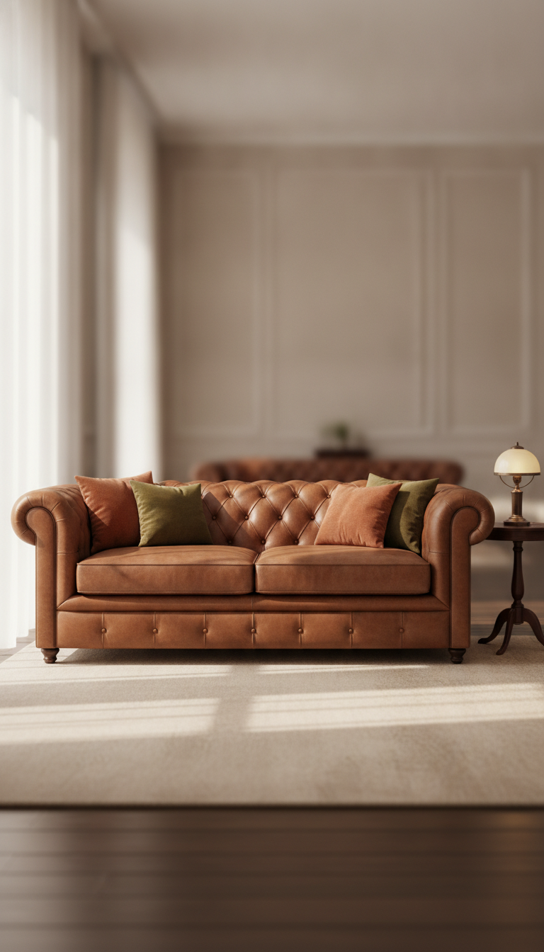 Cómo elegir y ajustar una silla giratoria tipo Chesterfield con elevación y ruedas para proteger el cuero