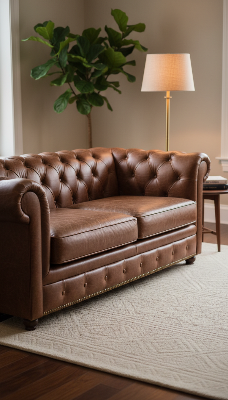 Cómo restaurar la pátina natural de un Chesterfield de cuero sin dañar la estructura interna